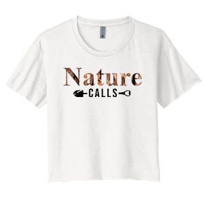 Nature Calls Fall Women's Crop Top Tee