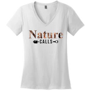 Nature Calls Fall Women's V-Neck T-Shirt