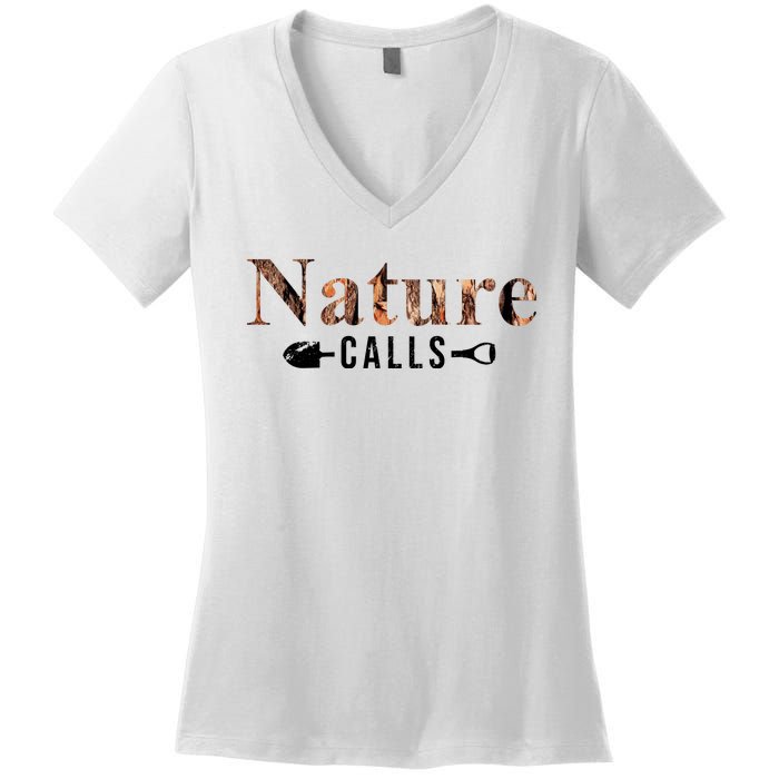 Nature Calls Fall Women's V-Neck T-Shirt