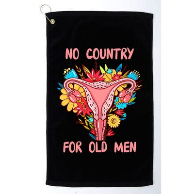 No Country For Old Men Floral Uterus Feminist Women Rights Golf Towel