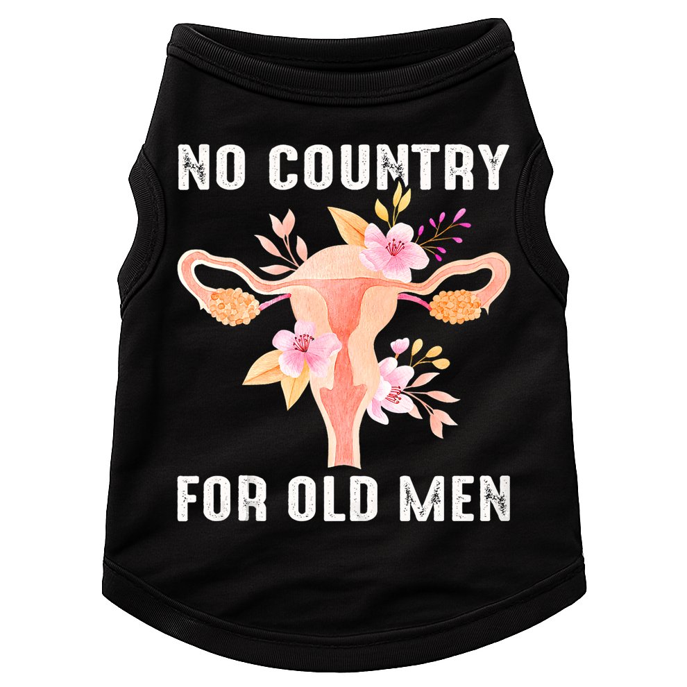 No Country For Old Men Floral Uterus Doggie Tank