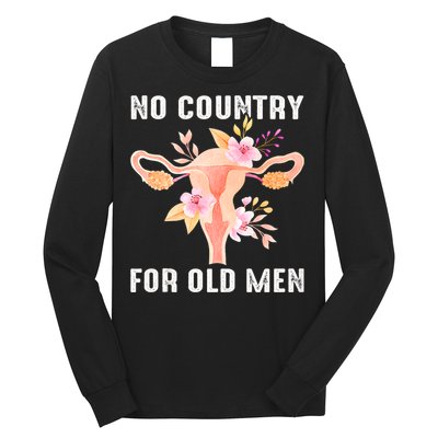 No Country For Old Men Floral Uterus Long Sleeve Shirt