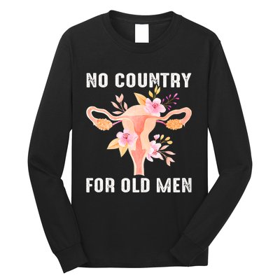 No Country For Old Men Floral Uterus Long Sleeve Shirt