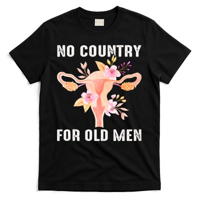 No Country For Old Men Floral Uterus T-Shirt