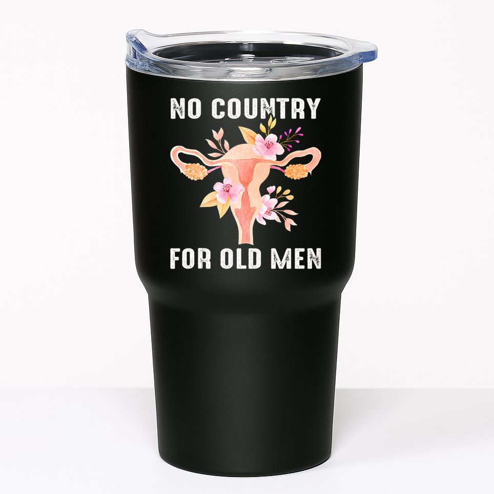 No Country For Old Men Floral Uterus Tumbler
