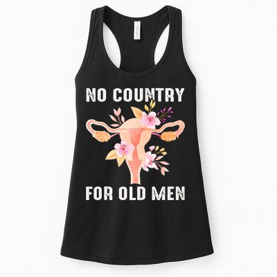 No Country For Old Men Floral Uterus Womens Tank Top
