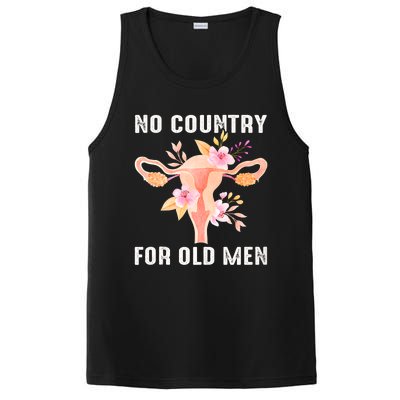 No Country For Old Men Floral Uterus PosiCharge Competitor Tank