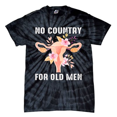 No Country For Old Men Floral Uterus Tie-Dye T-Shirt