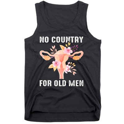 No Country For Old Men Floral Uterus Tank Top