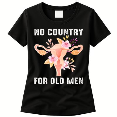 No Country For Old Men Floral Uterus Womens T-Shirt