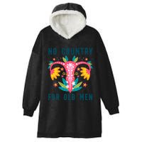 No Country For Old Men Floral Vagina Uterus Women Rights Hooded Wearable Blanket