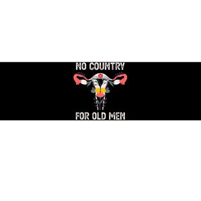 No Country For Old Men Funny Floral Vagina Uterus Bumper Sticker