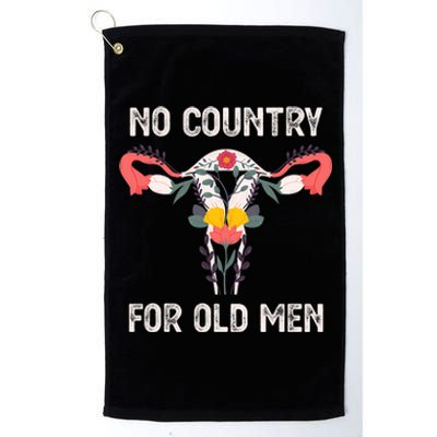 No Country For Old Men Funny Floral Vagina Uterus Platinum Collection Golf Towel