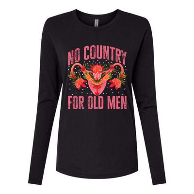 No Country For Old Men Hysterectomy Recovery Uterus Womens Cotton Relaxed Long Sleeve T-Shirt