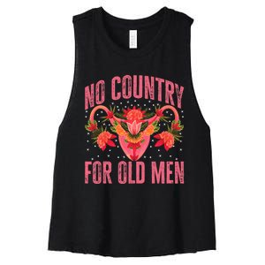 No Country For Old Men Hysterectomy Recovery Uterus Women's Racerback Cropped Tank