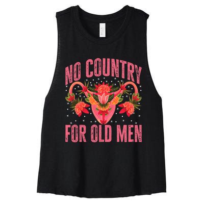 No Country For Old Men Hysterectomy Recovery Uterus Women's Racerback Cropped Tank