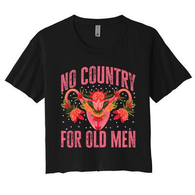 No Country For Old Men Hysterectomy Recovery Uterus Women's Crop Top Tee