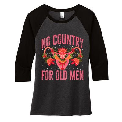 No Country For Old Men Hysterectomy Recovery Uterus Women's Tri-Blend 3/4-Sleeve Raglan Shirt