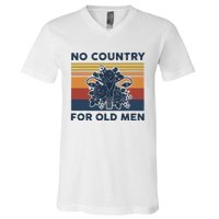 No Country For Old Men Uterus Feminist Women Rights Vintage V-Neck T-Shirt