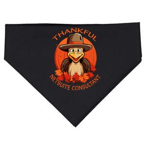 Netsuite Consultant Funny Thanksgiving Turkey & Fall USA-Made Doggie Bandana