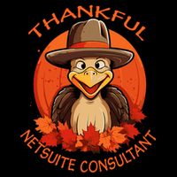 Netsuite Consultant Funny Thanksgiving Turkey & Fall Drawstring Bag