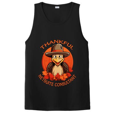 Netsuite Consultant Funny Thanksgiving Turkey & Fall PosiCharge Competitor Tank