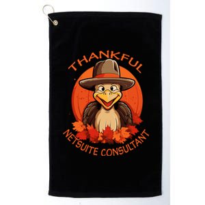 Netsuite Consultant Funny Thanksgiving Turkey & Fall Platinum Collection Golf Towel