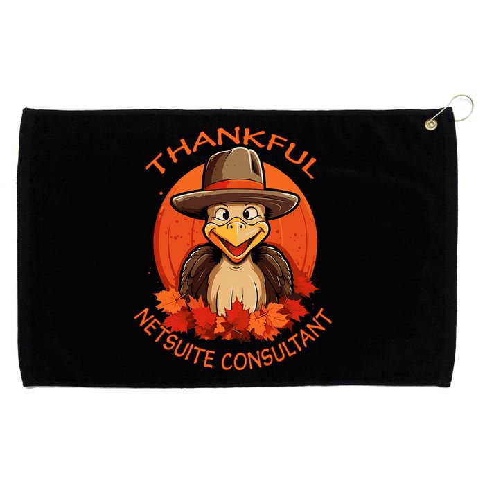 Netsuite Consultant Funny Thanksgiving Turkey & Fall Grommeted Golf Towel