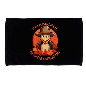 Netsuite Consultant Funny Thanksgiving Turkey & Fall Microfiber Hand Towel