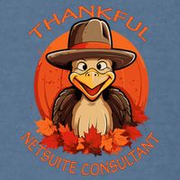 Netsuite Consultant Funny Thanksgiving Turkey & Fall Garment-Dyed Sweatshirt