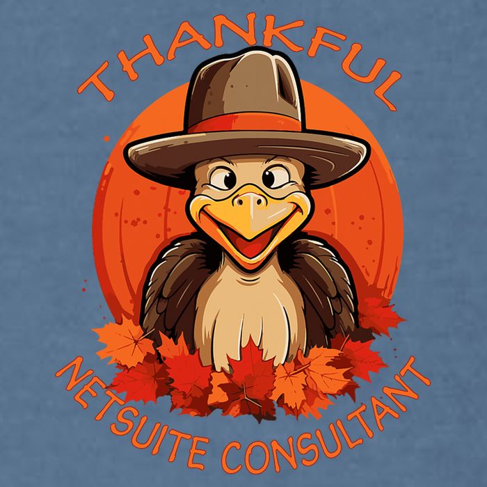 Netsuite Consultant Funny Thanksgiving Turkey & Fall Garment-Dyed Sweatshirt