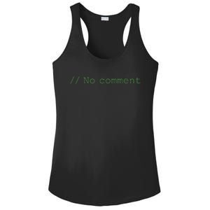 No Comment Funny Programmer Ladies PosiCharge Competitor Racerback Tank