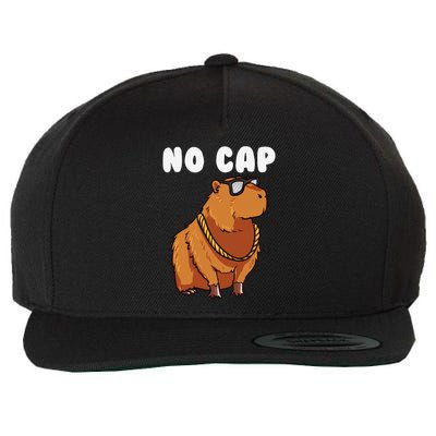 No Cap Funny Capybara Ok I Pull Up Dank Meme Wool Snapback Cap