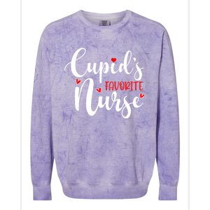 Nurse Cupids Favorite Nurse Valentines Day Funny Gift Colorblast Crewneck Sweatshirt