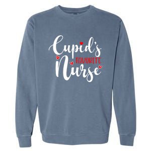 Nurse Cupids Favorite Nurse Valentines Day Funny Gift Garment-Dyed Sweatshirt