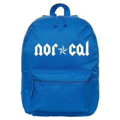 Northern California Funny Gift Hella Norcal Funny Gift Nor Cal Gift 16 in Basic Backpack