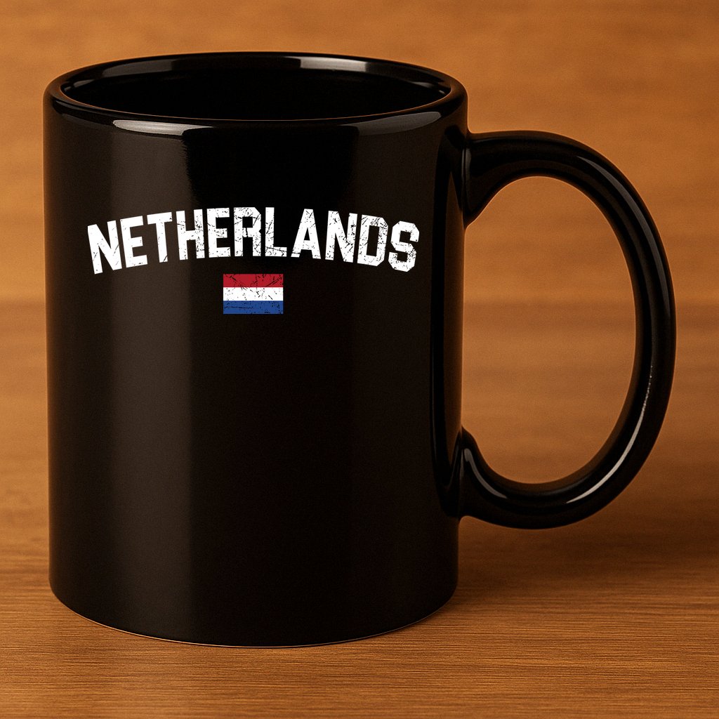 Netherlands Country Flag Logo 11oz C Handle Ceramic Mug