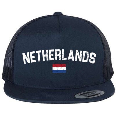 Netherlands Country Flag Logo Flatbill Hat