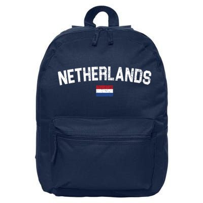 Netherlands Country Flag Logo 16 in Basic Backpack