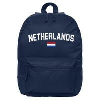 Netherlands Country Flag Logo 16 in Basic Backpack