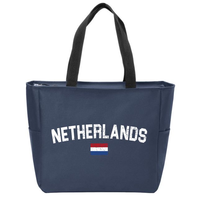 Netherlands Country Flag Logo Zip Tote Bag