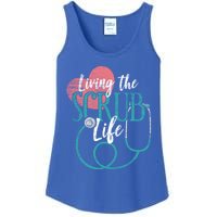 Nurse Cool Gift Living The Scrub Life Stethoscope Gift Ladies Essential Tank