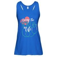 Nurse Cool Gift Living The Scrub Life Stethoscope Gift Ladies Essential Flowy Tank