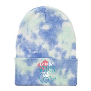 Nurse Cool Gift Living The Scrub Life Stethoscope Gift Tie Dye 12in Knit Beanie