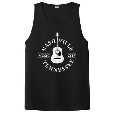 Nashville Cool Gift Cool Gift Country Music City Guitar Gift Cool Gift PosiCharge Competitor Tank