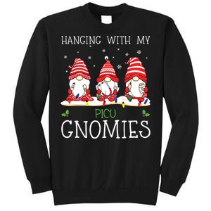 Nurse Christmas Gnome Cool Picu Nurse Christmas Lights Sweatshirt