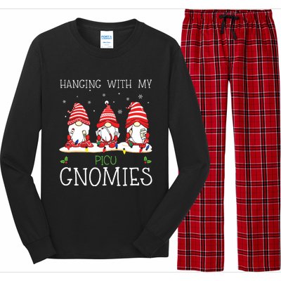 Nurse Christmas Gnome Cool Picu Nurse Christmas Lights Long Sleeve Pajama Set