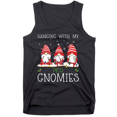 Nurse Christmas Gnome Cool Picu Nurse Christmas Lights Tank Top