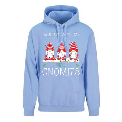 Nurse Christmas Gnome Cool Picu Nurse Christmas Lights Unisex Surf Hoodie