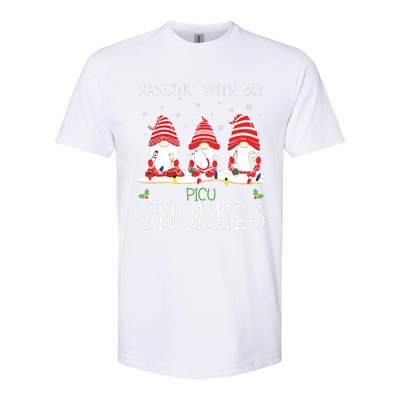 Nurse Christmas Gnome Cool Picu Nurse Christmas Lights Softstyle® CVC T-Shirt